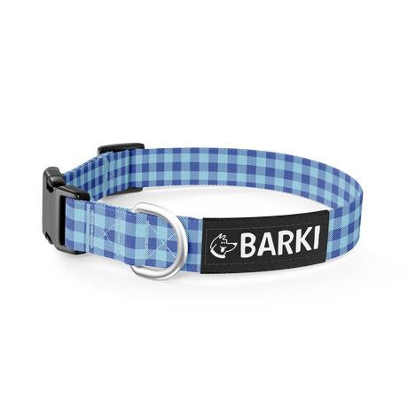 Collier pour chien Carreaux bleu