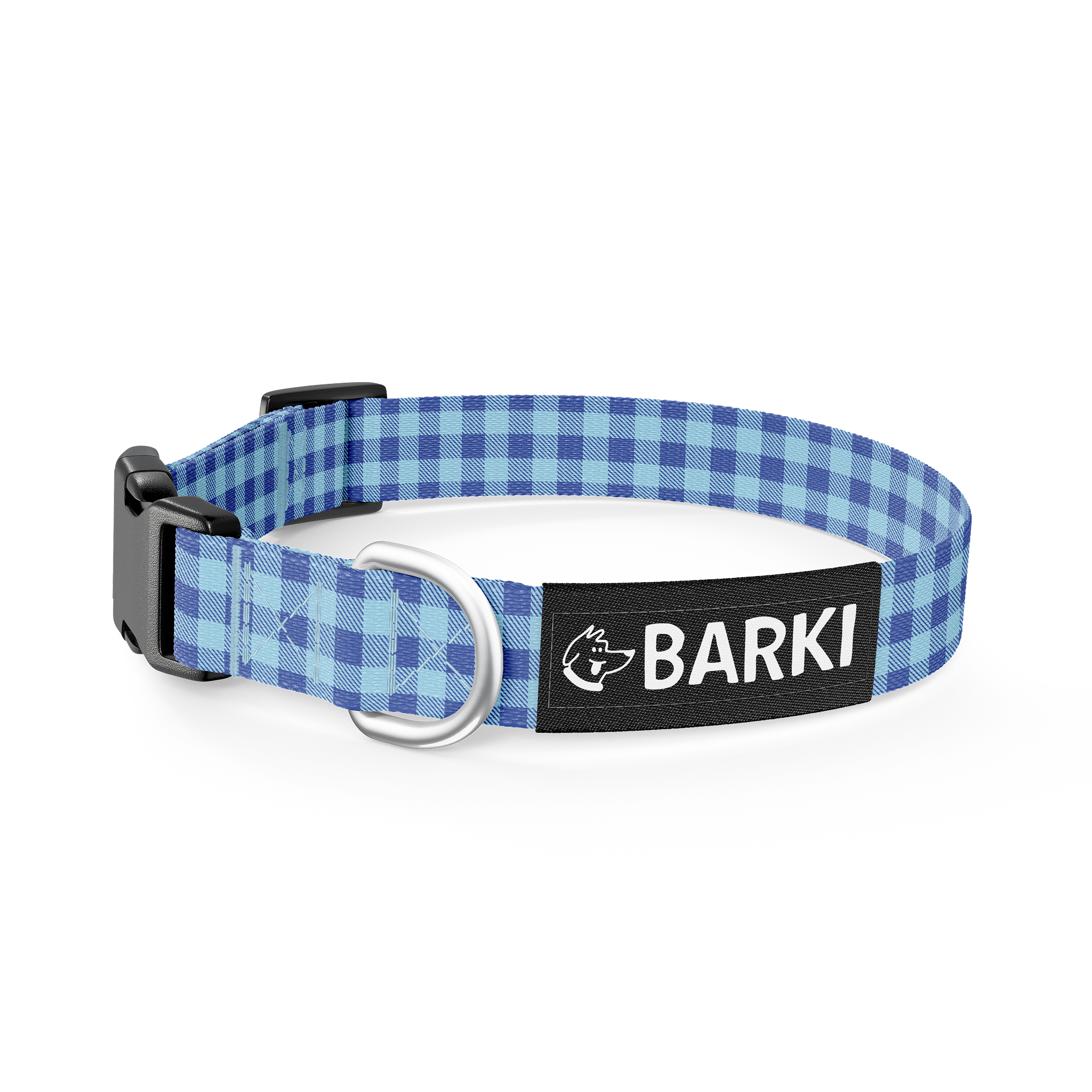 Collier pour chien Carreaux bleu