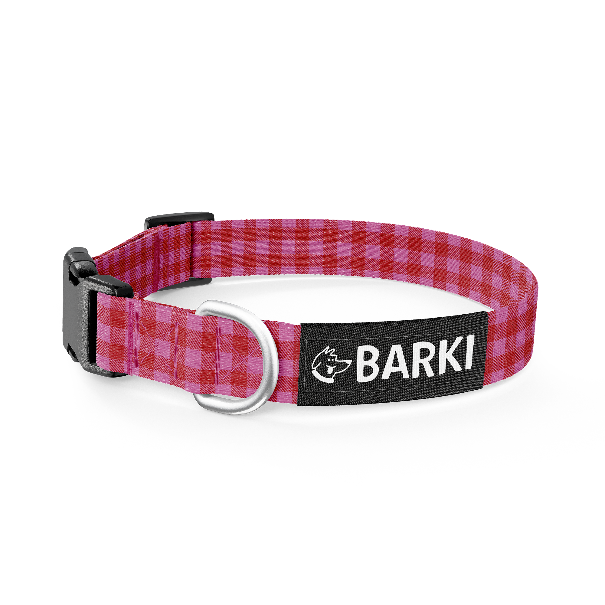 Collier pour chien Carreaux rouge