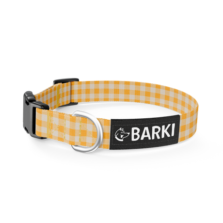 Collier pour chien Carreaux jaune