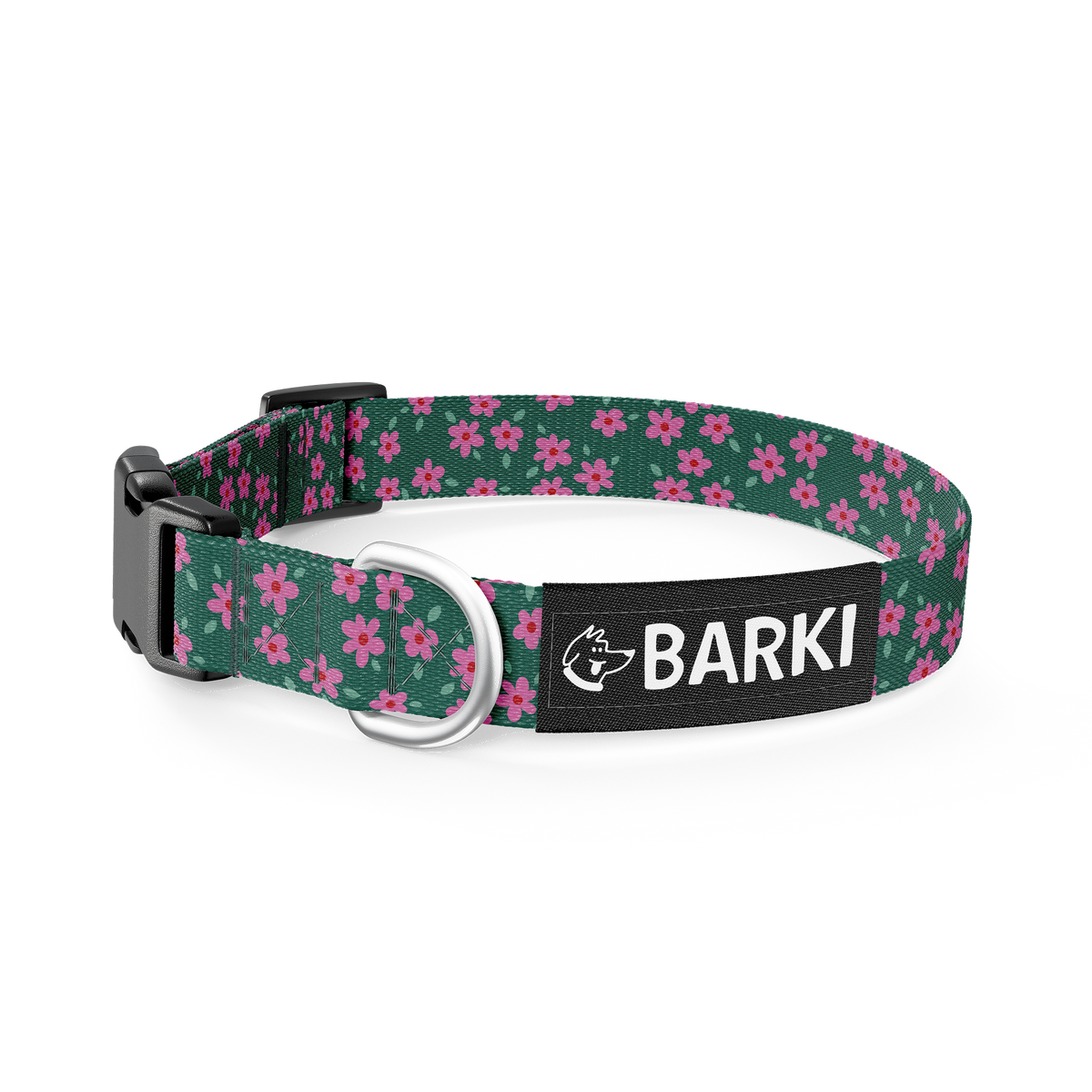 Collier pour chien Vert Fleuris